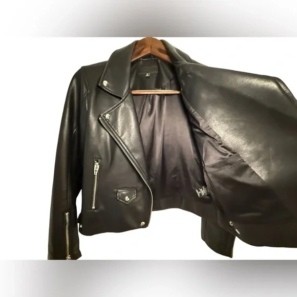 Blank NYC Black faux Leather Moto Jacket - Picture 8 of 14